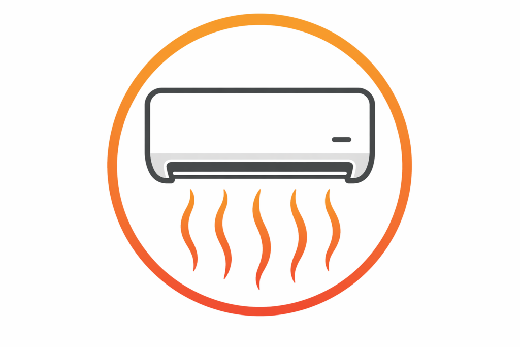 Logo verwarmen met airco
